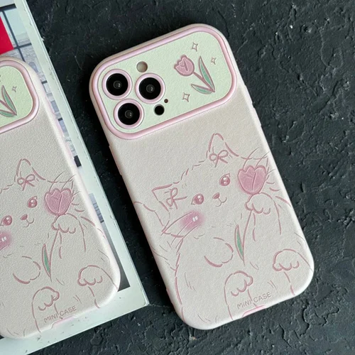 قاب موبایل آیفون گربه عاشقC005409