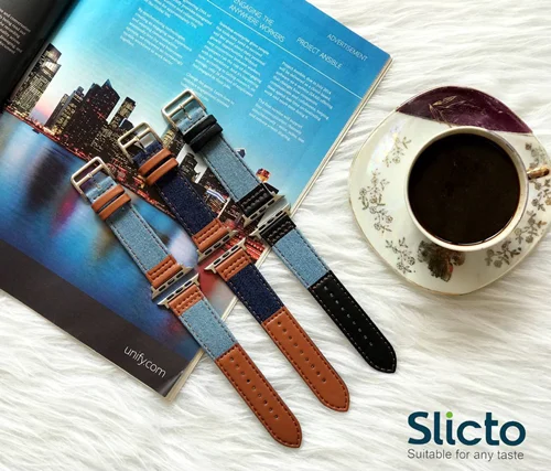 بند اپل واچ جین و چرمI000171