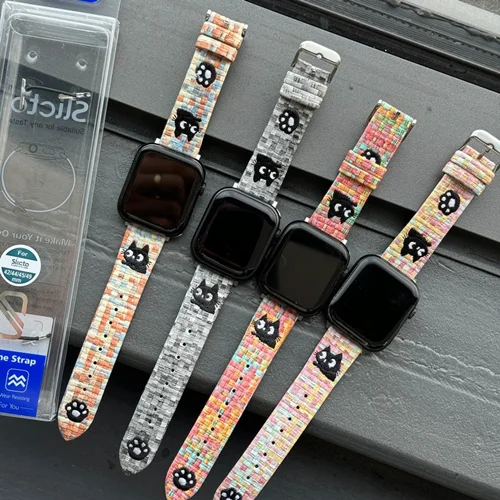 بند اپل واچ چرمی گربه و‌پنجهI000506