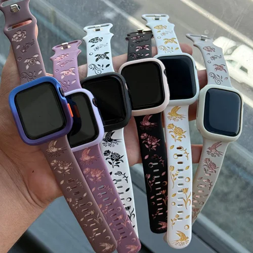 بند اپل واچ سیلیکونی طرحدار I000891