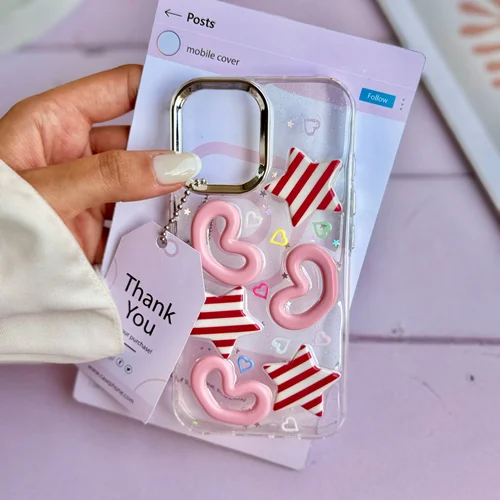 قاب آبنبات ستاره و قلب برجستهC006599