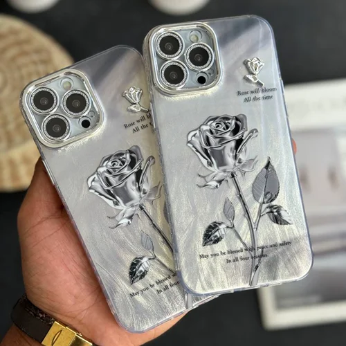 قاب موبایل آیفون گل رز سربیC005407