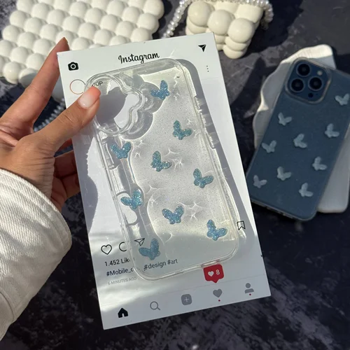 قاب پروانه شاين بهمراه پروانه هاي بلوري اكليليC006702