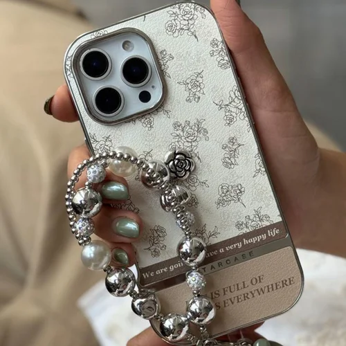 قاب موبایل آیفون و سامسونگ – مدل “کافی رز” دو رنگ + بندست خاصC006425