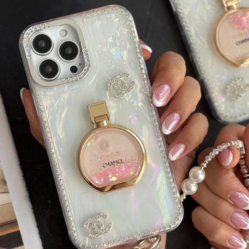 قاب موبایل آیفون پرفیوم کوکوشنل چنس نگین دار آکواریومی  C006569