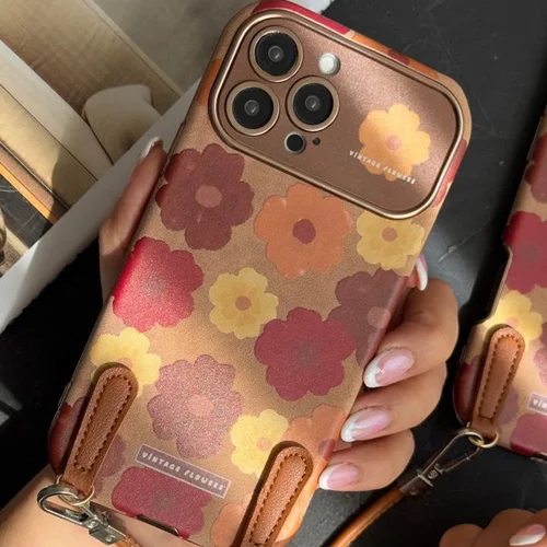 قاب موبایل آیفون قاب گل وینتیج فلاور بندی C006614