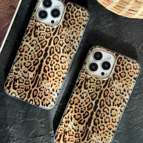 قاب موبایل آیفون پلنگی گلد تایگرC005858