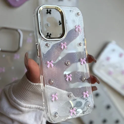 قاب C006619Bowtie pink clear