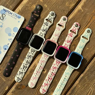 بند اپل واچ سیلکونی طرحدارI000909