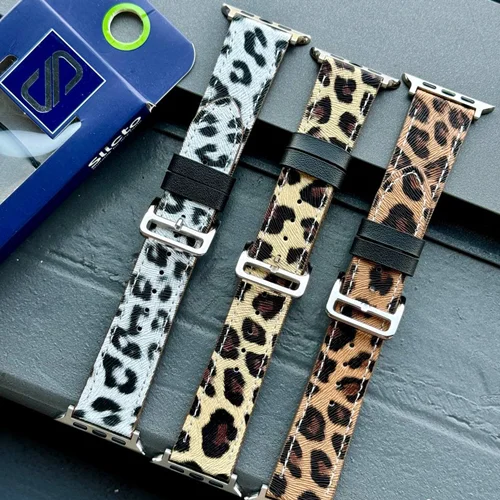 بند اپل چرمی پلنگیI000375