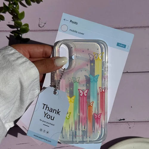 قاب پروانه رنگین کمونیC006650