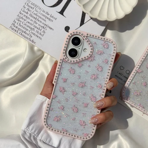 قاب C007630Diamond Rose Glitter