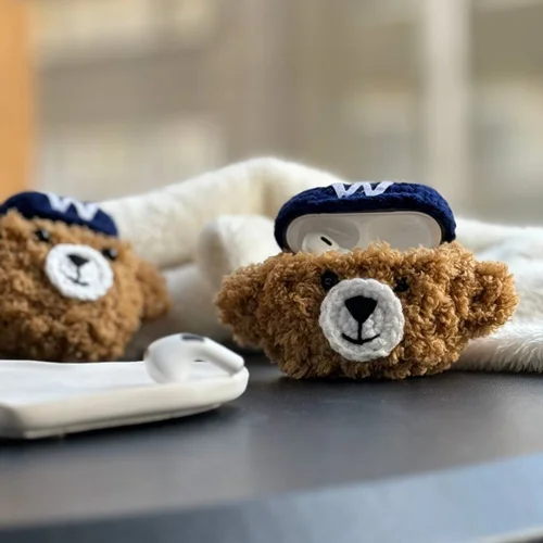 کاور ایرپاد خرس کلاه پشمیA000285