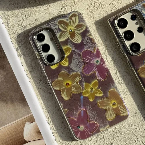 قاب موبایل سامسونگ پرپل فلاورزC006078